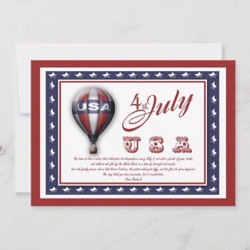 4th July invitations _ customizable template