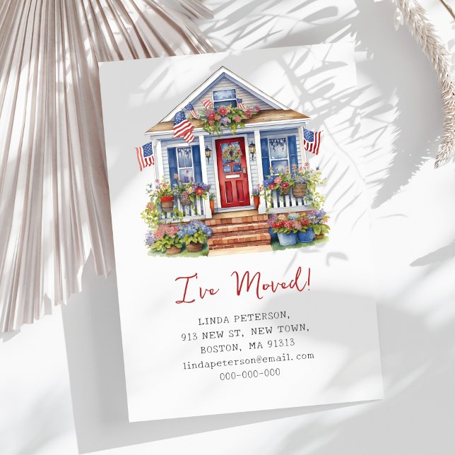 4th July I've Moved New Address Note Card (Creator Uploaded)