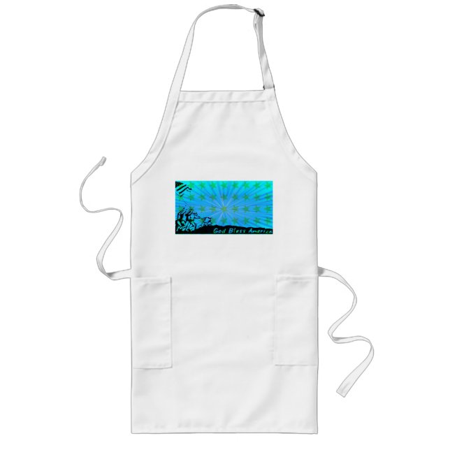 4th July Iwo Jima God Bless America Apron (Front)