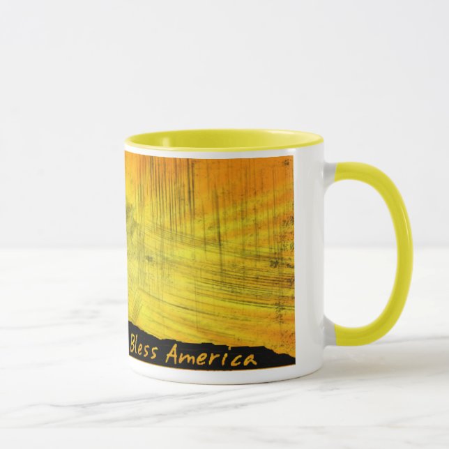 4th July Iwo Jima God Bless America Ceramic Mug (Right)