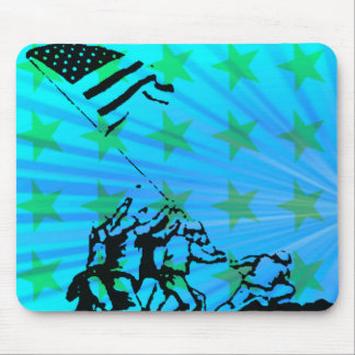 4th July Iwo Jima God Bless America Mouse Pad