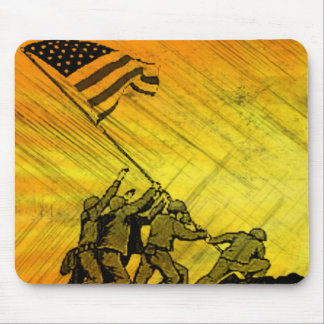 4th July Iwo Jima God Bless America Mouse Pad
