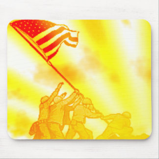4th July Iwo Jima God Bless America Mouse Pad