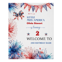 4th July Little miss America 2nd Birthyday Welcome