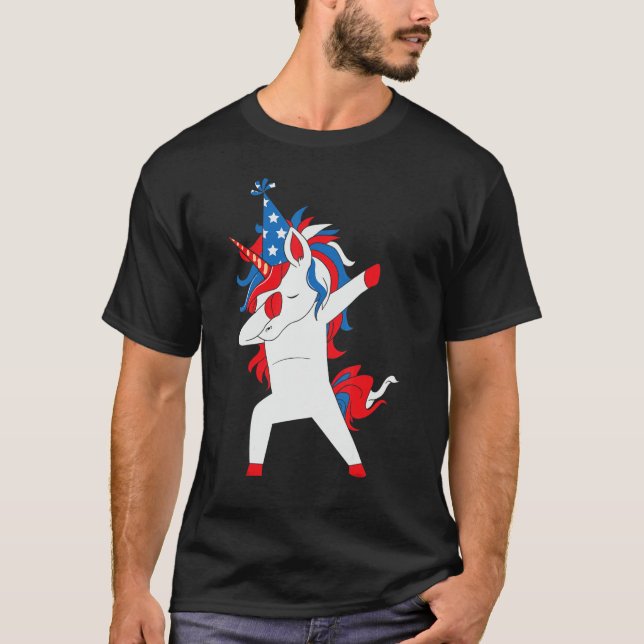 4th July Men Women Usa Independence Day Red Blue W T-Shirt (Front)