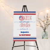 One American Dude 4 July Red White & Blue Birthday Foam Board