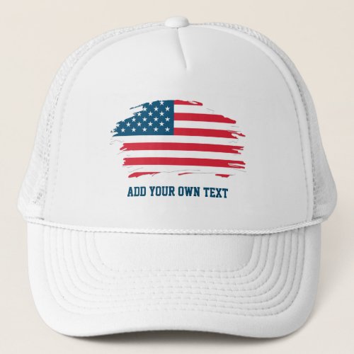 4th July Patriotic American Flag Independence Day  Trucker Hat