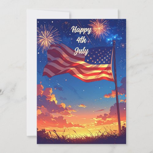 4th July Patriotic Greeting Card