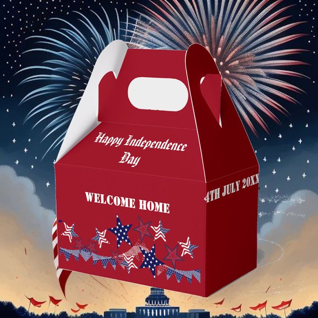 4th July Patriotic Star Welcome Home Soldier BBQ Favor Boxes (4th July Patriotic Star Welcome Home Soldier BBQ Favor Boxes)
