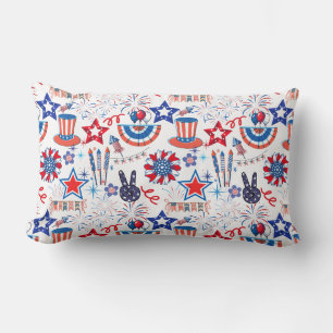 4th July Pattern 01x4 Lumbar Pillow