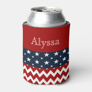 4th July Personalized Can Holder Cooler