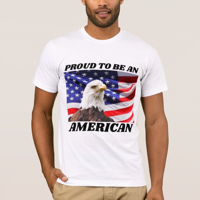 4TH JULY PROUD AMERICAN PATRIOTIC T-SHIRTS (Front)