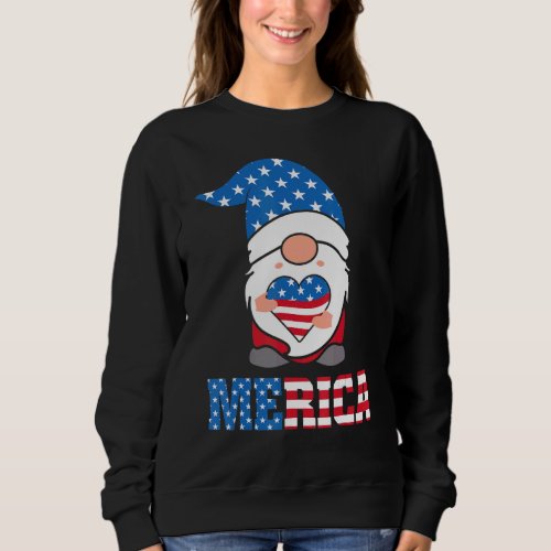 4th July Red Blue White Color Independence Day Gra Sweatshirt