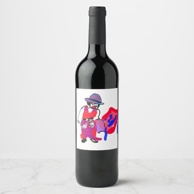 4th July relax Wine Label (Front)