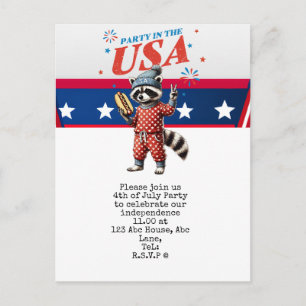 4th July Save the Date Independence Day party Postcard