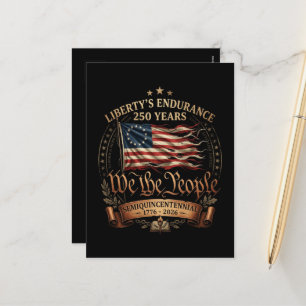 4th July Semiquincentennial 1776-2026 Holiday Postcard