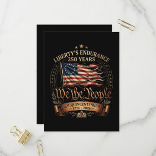 4th July Semiquincentennial 1776-2026 Invitation Postcard
