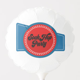 4th July Sock Hop Party Balloon