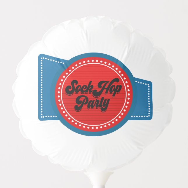 4th July Sock Hop Party Balloon (Front)