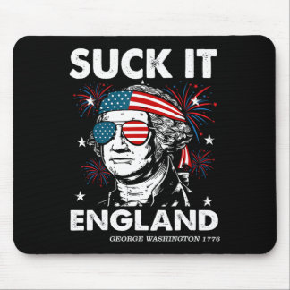 4th July Suck-it England Shirt Funny George-washin Mouse Pad