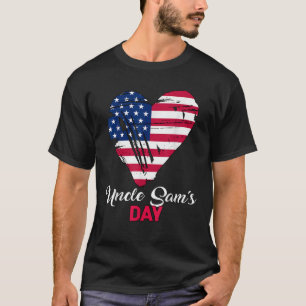 4th July Uncle Sam s Day America Patriot Heart USA T-Shirt
