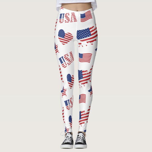 American Flag Leggings: Women's Patriotic Outfits | FIERCEPULSE