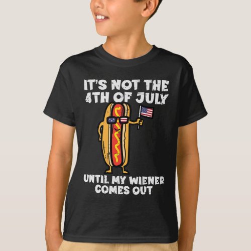 4th July Wiener Hotdog American Flag Patriotic Men T_Shirt