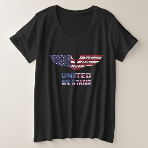 4th July Womens  Plus Size T_Shirt