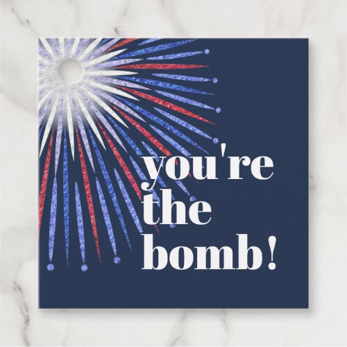  4th July Youre the Bomb Firework Cookie or Cocoa Favor Tags