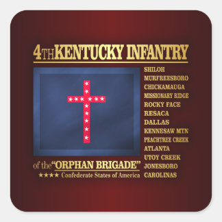 4th Kentucky Infantry (BA2) Square Sticker