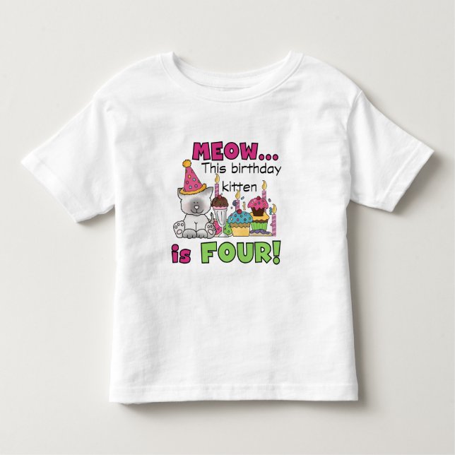 4th Kitten Birthday T-shirts and Gifts (Front)