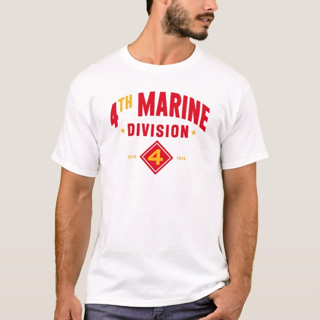 4th Marine Division "Fighting Fourth" T-Shirt (Front)