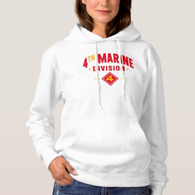 4th Marine Division "Fighting Fourth" Women Hoodie (Front)