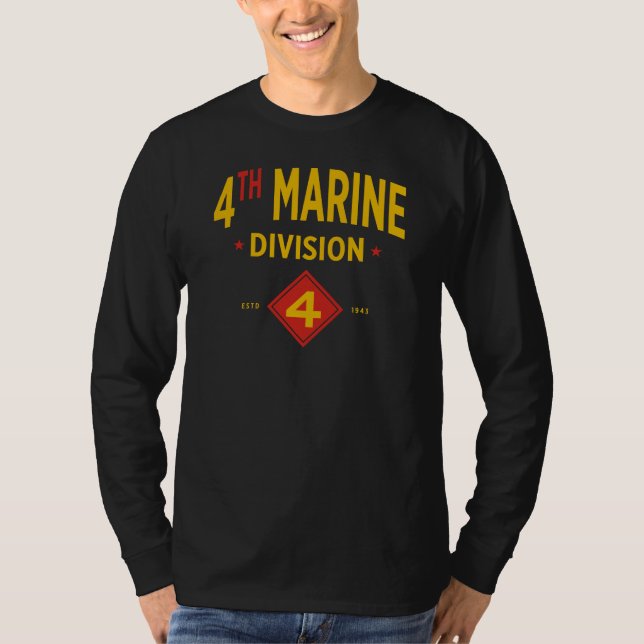 4th Marine Division United States Military Long T-Shirt (Front)