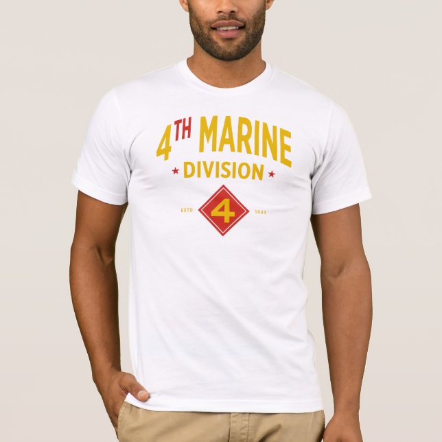 4th Marine Division United States Military T-Shirt (Front)