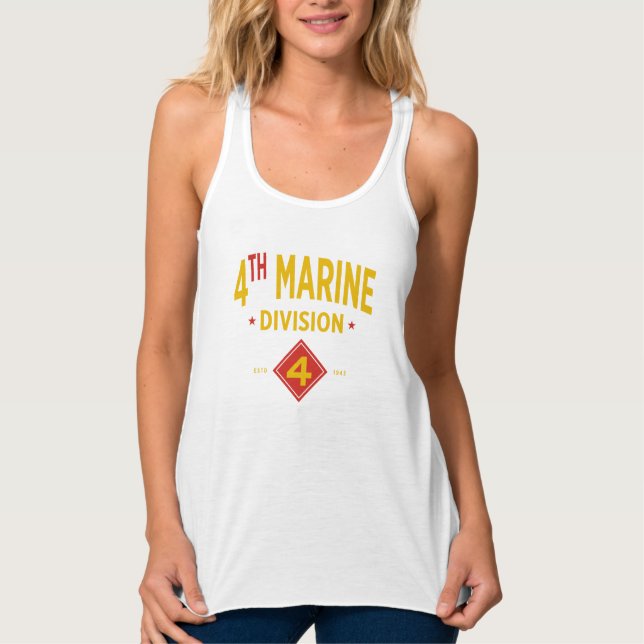 4th Marine Division United States Military Women Tank Top (Front)