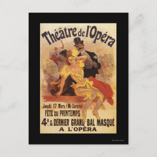 4th Masked Ball at Theatre de l'Opera Postcard