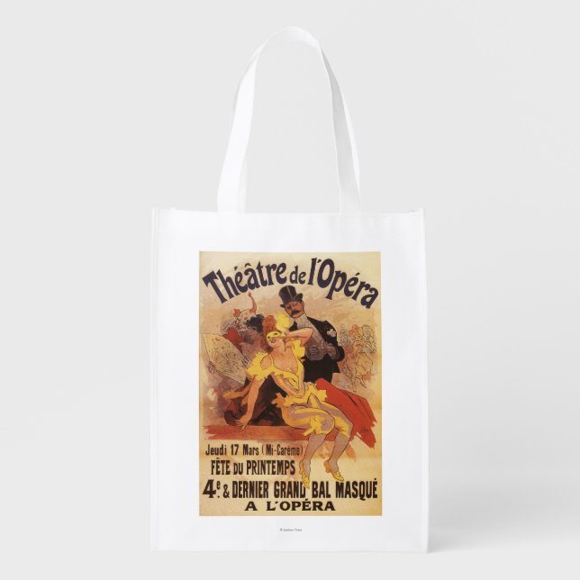 4th Masked Ball at Theatre de l'Opera Reusable Grocery Bag (Front)