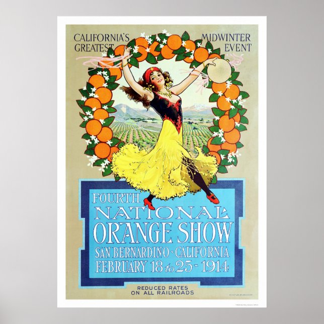 4th National Orange Show 1914 Poster (Front)