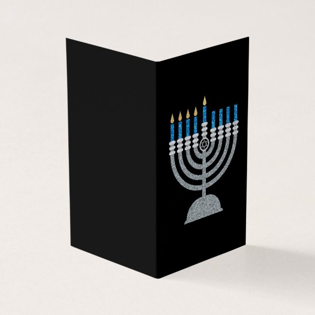 4th Night of Hanukkah Glitter Cards 25pk (Outside)