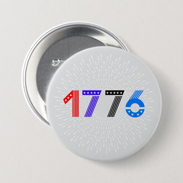 4th of July 1776 Button (Front & Back)