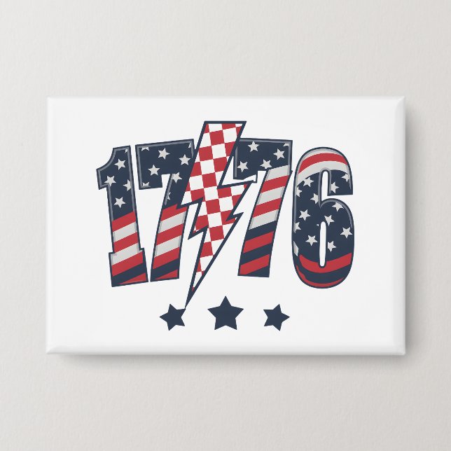4th of July 1776 Button (Front)