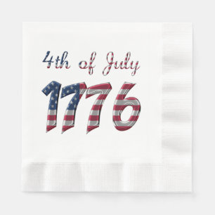 4th of July 1776 Declaration of Independence USA Napkins