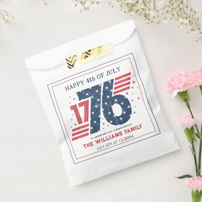 4th of July 1776 Independence Day Party Favor Bag (Sealed)