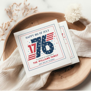 4th of July 1776 Independence Day Party Napkins