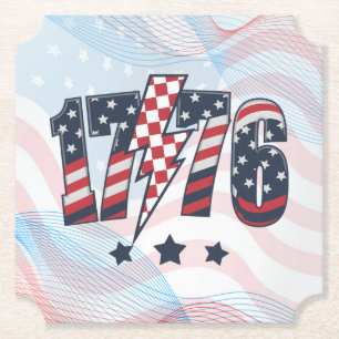 4th of July 1776 Paper Coaster