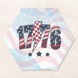 4th of July 1776 Paper Coaster