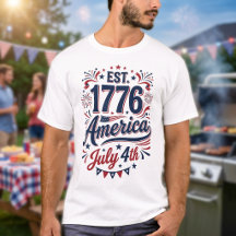 4th of July 1776 red white and blue