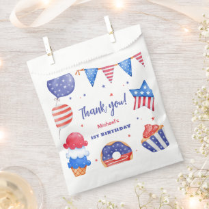 4th of July 1st Birthday Party Favor Bag