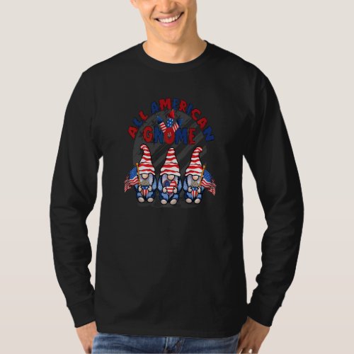 4th Of July 2022 Patriotic Gnomes  American Flag U T_Shirt